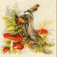 "Пенек с мухоморами" "Пенек с мухоморами"